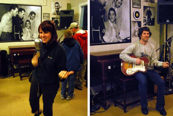 We try our luck at the Sun Studios...